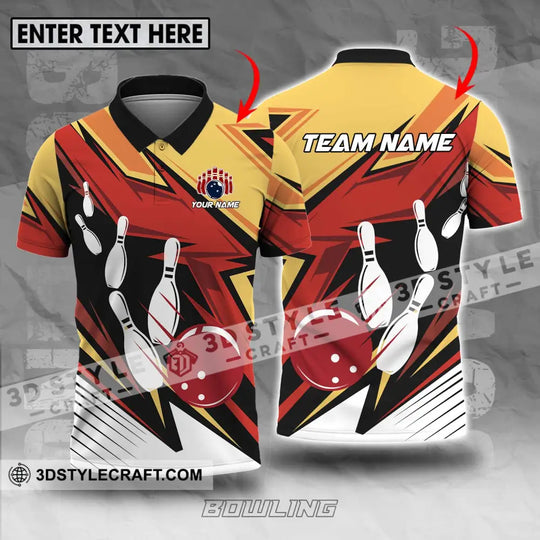 Unisex Shirt - Custom Name And Team Name Bowling Lover Shirt, Bowling Hot Color style option 1