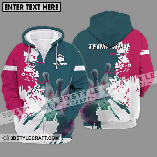 Unisex Shirt - Custom Name And Team Name Bowling Lover Shirt style option 2