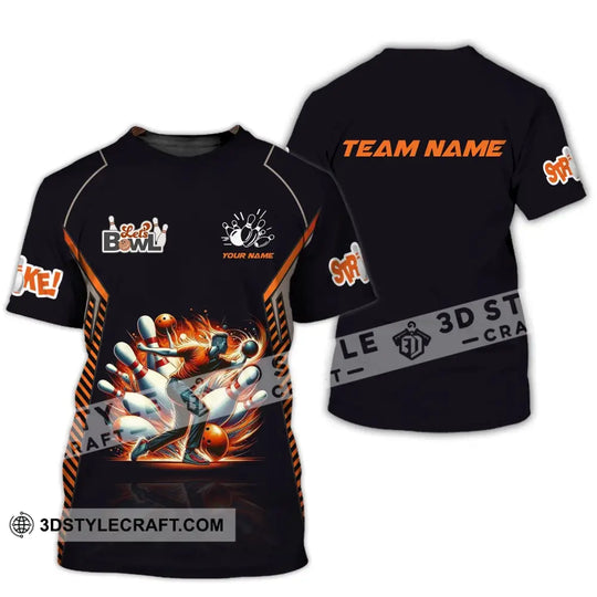 Unisex Shirt, Custom Name and Team Name Bowling Polo Shirt, Let's Bowl, Bowling T-Shirt, Bowling Hoodie Long Sleeve Shirt style option 2