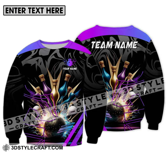 Unisex Shirt - Custom Name And Team Name Bowling Shirt, Skinny Pins style option 4