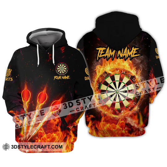 Unisex Shirt - Custom Name And Team Name Burning Darts Shirt style option 4