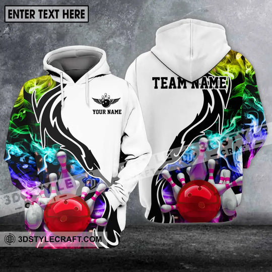 Unisex Shirt - Custom Name And Team Name Shirt, Colorful Bowling Lover Shirt style option 3