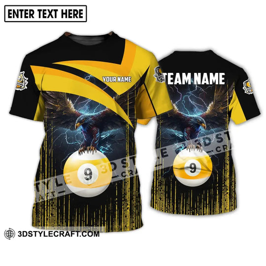 Unisex Shirt - Custom Name And Team Name Shirt - Eagle Billiards - Shirt For Billiard Lover style option 2