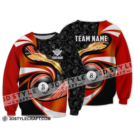 Unisex Shirt - Custom Name And Team Name Shirt, Electric Spark Billiard Balls Shirt style option 2