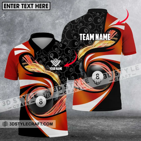 Unisex Shirt - Custom Name And Team Name Shirt, Electric Spark Billiard Balls Shirt style option 1
