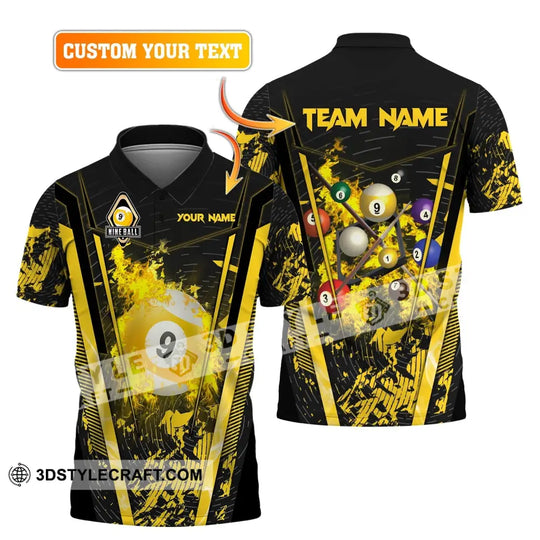 Unisex Shirt, Custom Name and Team Name Shirt for Billiard Lover, Billiard Shirt, Billiard Hoodie Shirt Polo Long Sleeve style option 1
