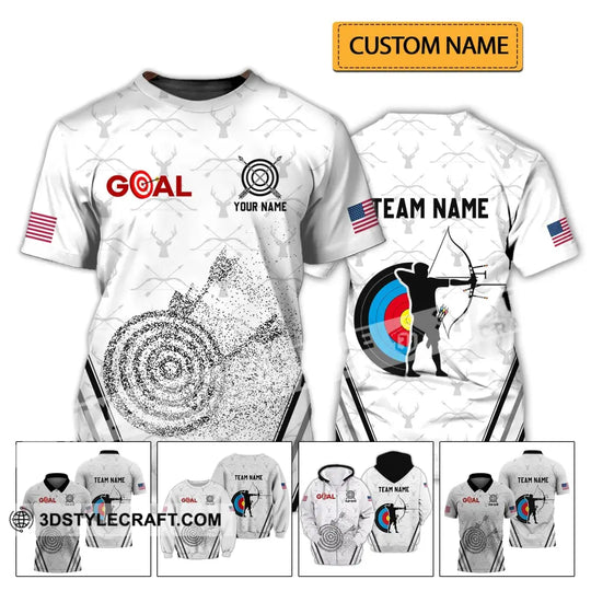 Unisex Shirt - Custom Name And Team Name Shirt - Gold Archery Lover Shirt style option 2