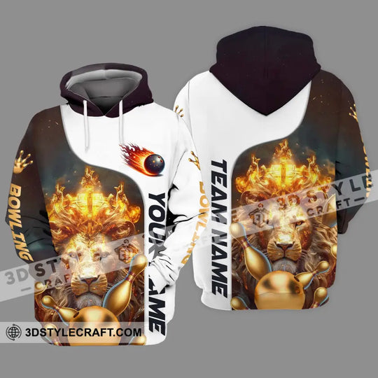 Unisex Shirt - Custom Name And Team Name Shirt, Golden Lion Bowling style option 3