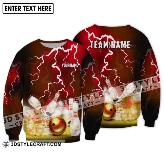Unisex Shirt - Custom Name And Team Name Shirt, Golden Thunder Bowling Lover Shirt style option 4