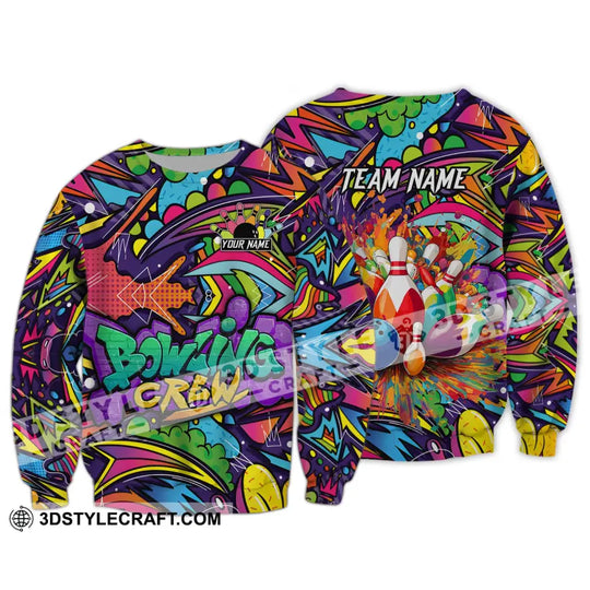 Unisex Shirt - Custom Name And Team Name Shirt, Graffiti Bowling Shirt style option 4