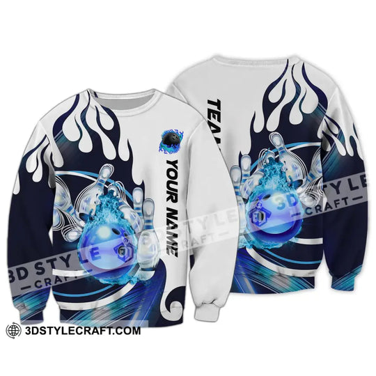 Unisex Shirt - Custom Name And Team Name Shirt, Ice Bowling Ball style option 4