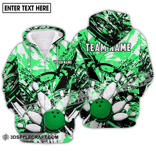Unisex Shirt - Custom Name And Team Name Shirt, Neon Bowling Shirt style option 2