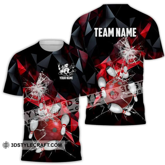 Unisex Shirt - Custom Name And Team Name Shirt, Red Glasses Bowling style option 2