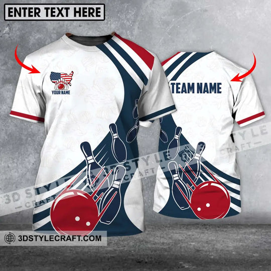 Unisex Shirt - Custom Name And Team Name Shirt, Simple Bowling Ball style option 1