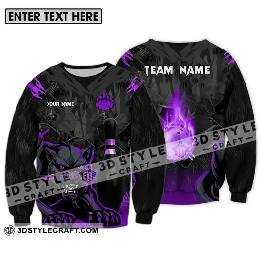 Unisex Shirt - Custom Name And Team Name Sport Shirt, Black Panther Bowling style option 4