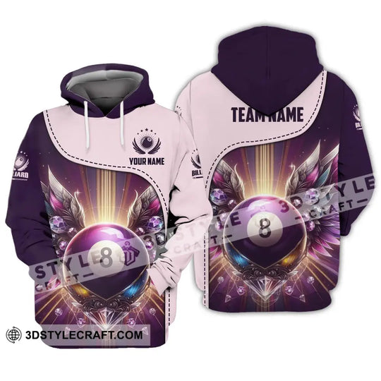 Unisex Shirt - Custom Name And Team Name Sport Shirt, Diamond Billiard style option 3