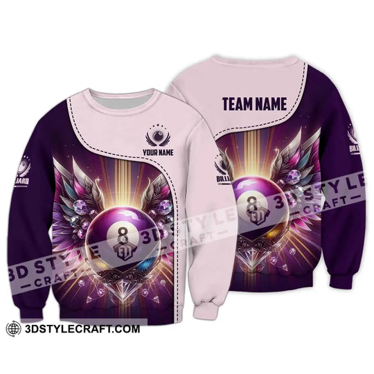 Unisex Shirt - Custom Name And Team Name Sport Shirt, Diamond Billiard style option 4