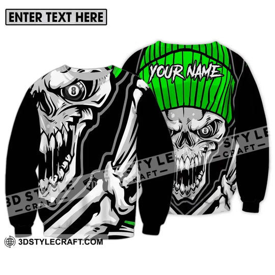 Unisex Shirt - Custom Name And Team Name Sport Shirt, Skull Billiard style option 4