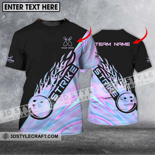 Unisex Shirt - Custom Name And Team Name Shirt - Strike Bowling - Bowling Lover Gift - Bowling Shirt style option 1