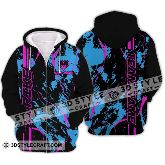 Unisex Shirt - Custom Name And Team Name Shirt - Strike Bowling - Bowling Lover Gift - Bowling Shirt style option 3