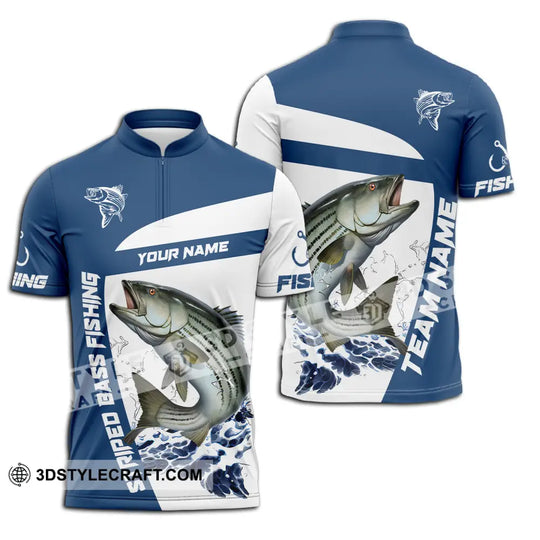 Unisex Shirt - Custom Name And Team Name Striped Fishing Shirt style option 3
