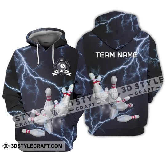 Unisex Shirt - Custom Name And Team Name Shirt - Thunder Bowling Balls style option 3