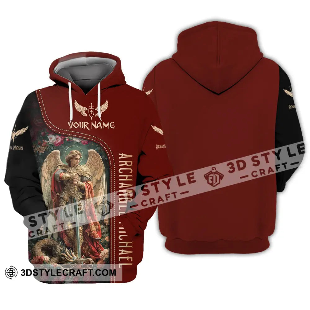 Unisex Shirt Custom Name Archangel Michael God Jesus Christian Gift Hoodie / S T-Shirt