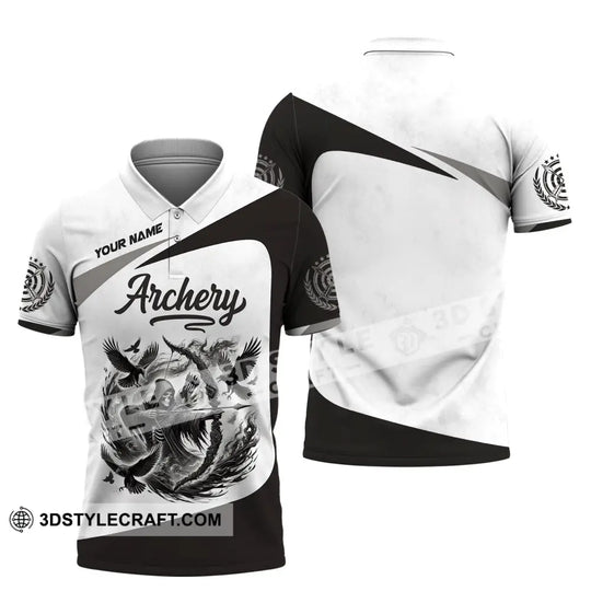 Unisex Shirt, Custom Name Archery Shirt, Archery Polo Long Sleeve, Archery Love T-Shirt style option 4
