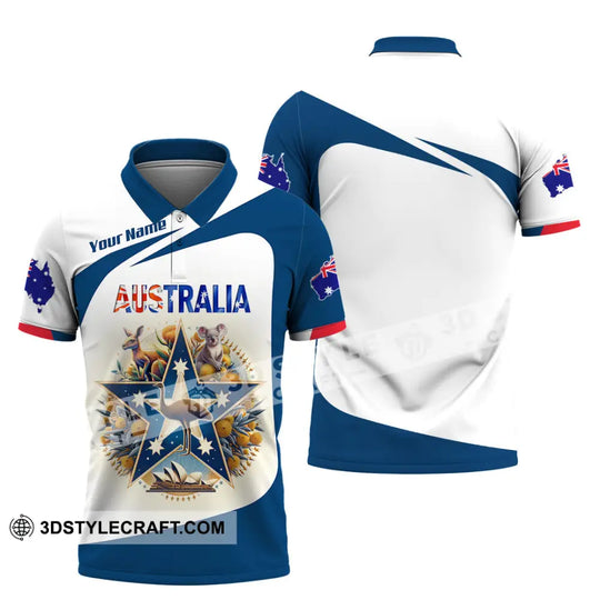 Unisex Shirt, Custom Name Australia Shirt, Australia Lover Polo Long Sleeve Shirt, Australia Gift style option 4