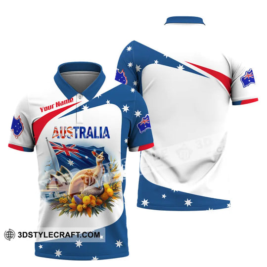 Unisex Shirt, Custom Name Australia Shirt, Australia Lover Polo Long Sleeve Shirt, Australia Gift style option 4