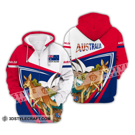 Unisex Shirt, Custom Name Australia T-Shirt, Kangaroo, Australia T-Shirt style option 3