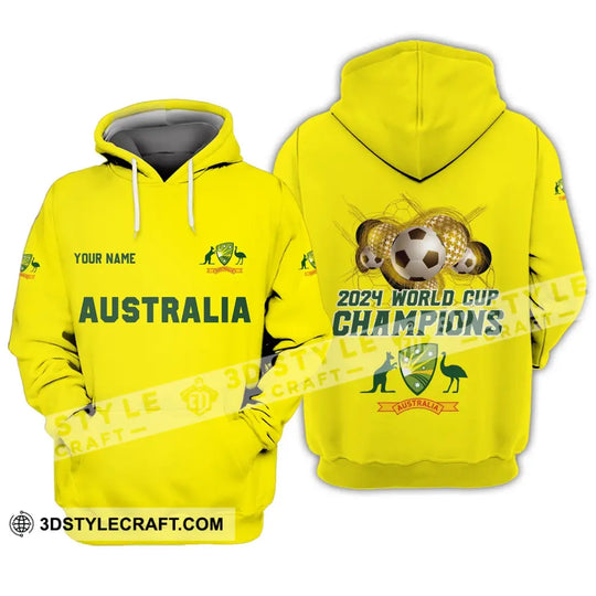 Unisex Shirt - Custom Name Shirt - Australian Cricket Team Champions ICC World Cup Shirt style option 3
