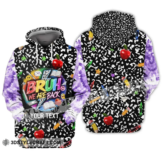 Unisex Shirt - Custom Name Back To School Shirt, Bruh We Are Back style option 3
