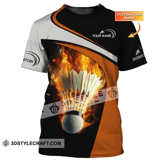 Unisex Shirt, Custom Name Badminton Shirt, Badminton Appearel, Gift for Badminton Player style option 1