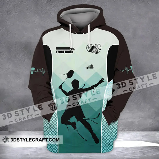 Unisex Shirt - Custom Name Shirt - Badminton Name Clothing style option 3