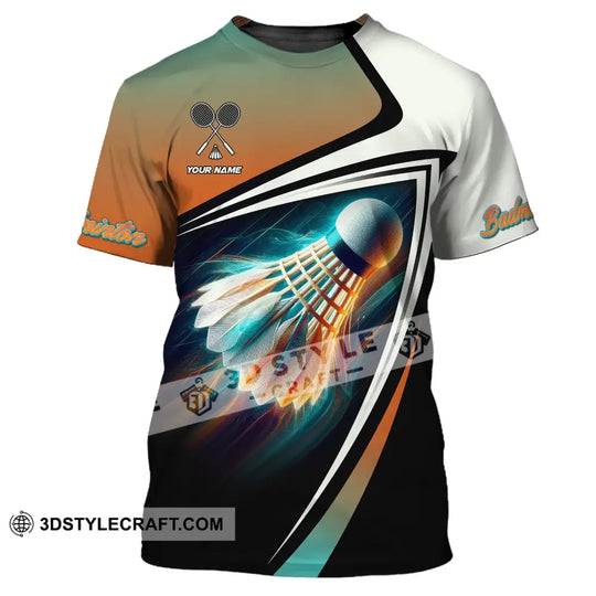Unisex Shirt, Custom Name Badminton Shirt, Badminton Club Shirt, Shirt for Badminton Lovers style option 2
