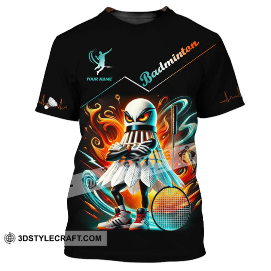 Unisex Shirt, Custom Name Badminton Shirt, Badminton Lover Gift style option 2