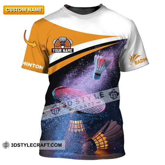 Unisex Shirt - Custom Name Badminton Player Shirt style option 1