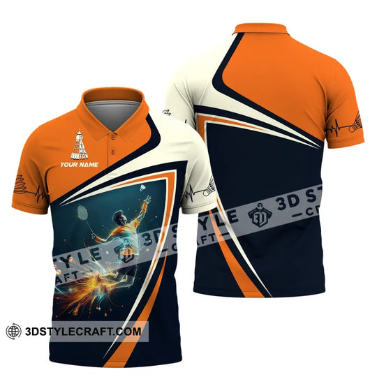 Unisex Shirt, Custom Name Badminton Player Shirt, T-Shirt for Badminton Lover, Badminton Team Uniform style option 4