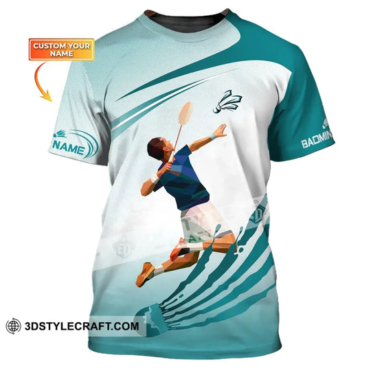 Unisex Shirt, Custom Name Badminton T-Shirt, Badminton Shirt, Gift For Badminton Player style option 1