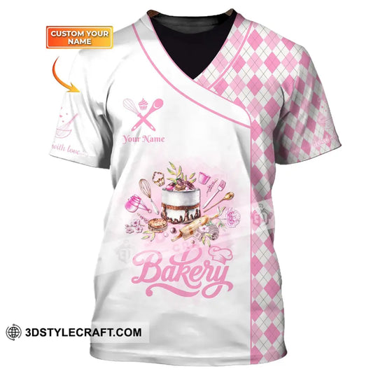 Unisex Shirt, Custom Name Baker Shirt, Bakery T-Shirt, Bakery Chef, Bakers Gift style option 1