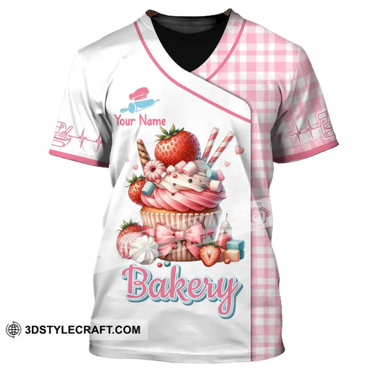 Unisex Shirt, Custom Name Baker Shirt, Bakery Uniform Shirt, Bakery Chef, Baking Lovers Gift style option 2
