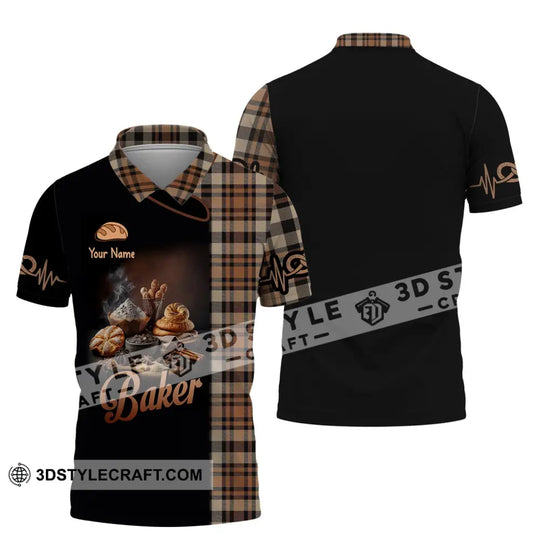 Unisex Shirt, Custom Name Baker Shirt, Baking Lovers Gift, Bakery Chef Shirt style option 4