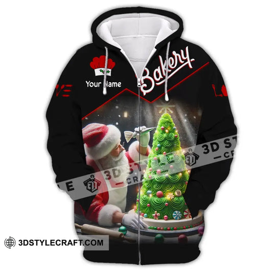 Unisex Shirt, Custom Name Baker Christmas Shirt, Christmas Polo Long Sleeve, Baker Christmas T-Shirt style option 3