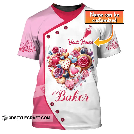 Unisex Shirt, Custom Name Bakery Shirt, Bakery Apparel, Bakery Chef Polo Long Sleeve, Bakery Shop T-Shirt style option 1