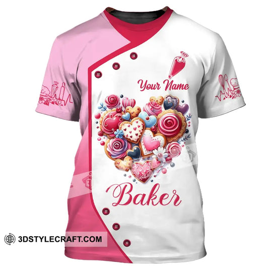 Unisex Shirt, Custom Name Bakery Shirt, Bakery Apparel, Bakery Chef Polo Long Sleeve, Bakery Shop T-Shirt style option 2