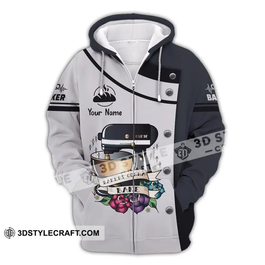 Unisex Shirt, Custom Name Bakery Shirt, Bakers Gonna Bake, Bakery Chef Polo Long Sleeve, Bakery Shop T-Shirt style option 3