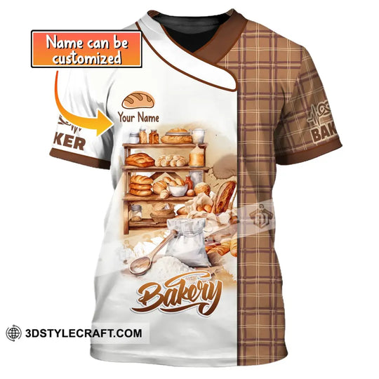 Unisex Shirt, Custom Name Bakery Shirt, Bakery Chef Shirt, Bakers Gift style option 1
