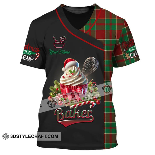 Unisex Shirt, Custom Name Bakery Shirt, Christmas Bakery, Bakery Shop T-Shirt, Bakers Gift style option 2