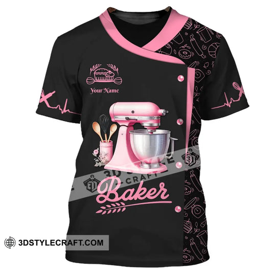 Unisex Shirt, Custom Name Bakery Shirt, Bakery Shop T-Shirt, Bakery Chef Polo Long Sleeve, Bakers Gift style option 2